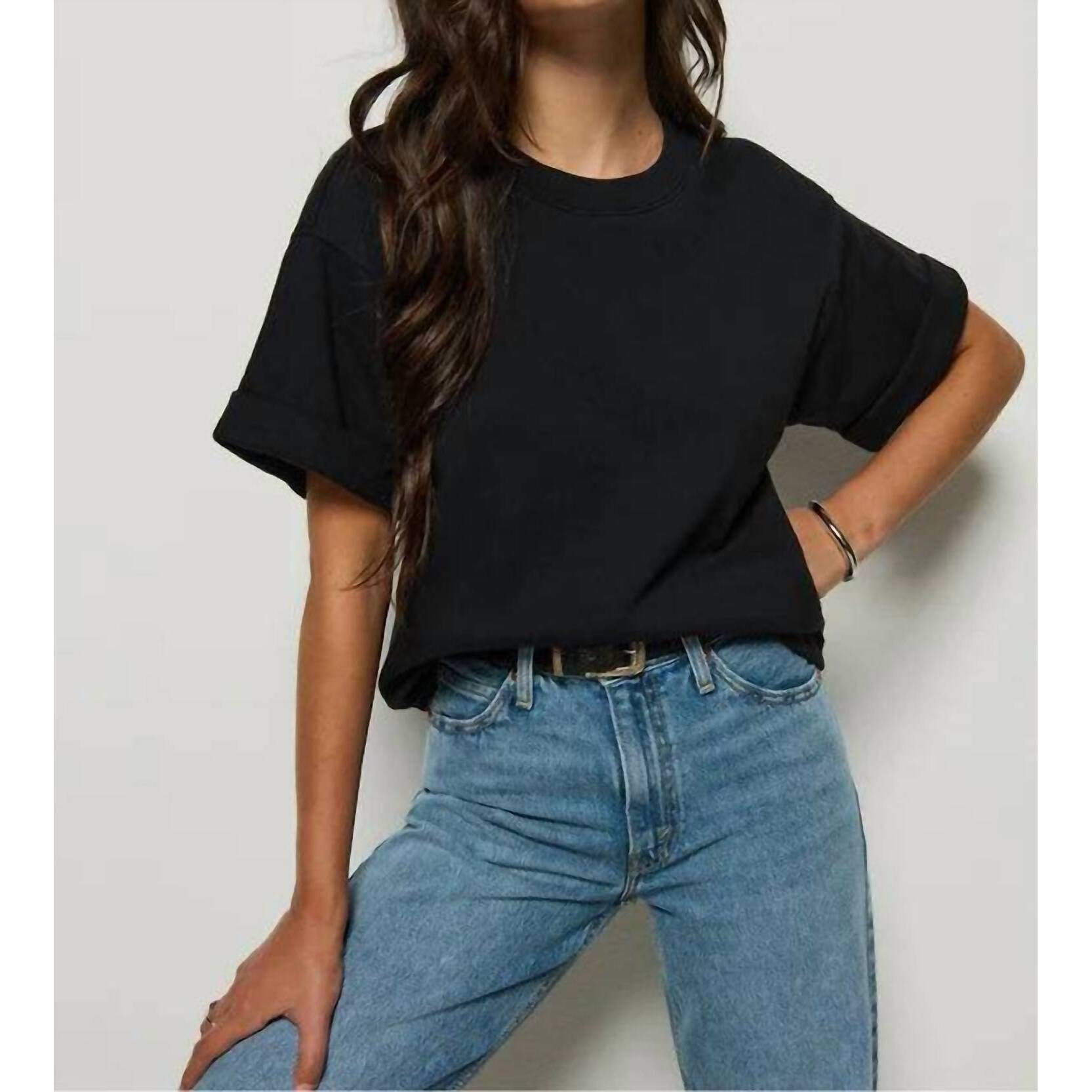 New Nation Ltd Bane Sweatshirt Tee In Jet Black
